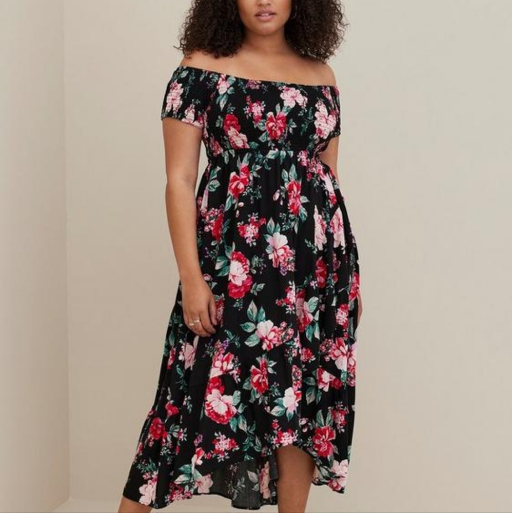 Maxi Challis Off-Shoulder Dress